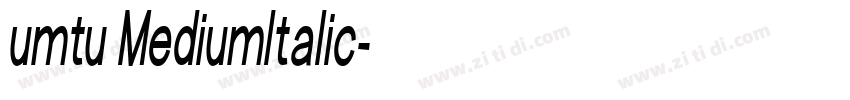 umtu MediumItalic字体转换
